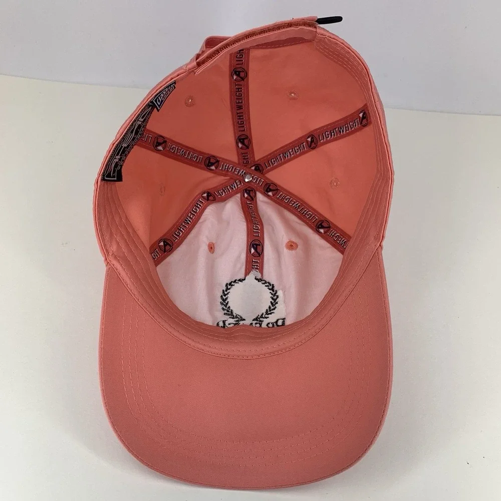 Premier Logo Hat Pink Light Weight Adjustable AHead Classic Cut Baseball Cap